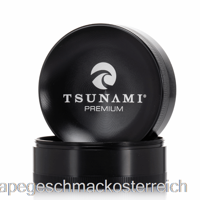 Tsunami 2,95 Zoll 4-teiliger Versunkener Top-Grinder Schwarz (75 Mm) Vape-Geschmack